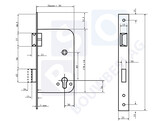 YALE serrure 520 - axe 85mm - tt 23mm