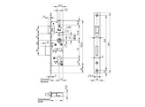 WILKA smaldeurslot 1472 - as 72mm - vp 24mm verzinkt