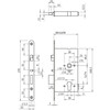 ABLOY serrure anti-panique EL160 - Panic D - autobloquante - axe 72mm