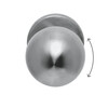 ARTITEC bouton rond sur rosace O50mm - simple - sans ergots - inox mat