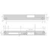 GEZE gache angle - reversible - 250x25x32x2mm inox