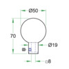 ARTITEC knop RONDO O50mm - RVS mat