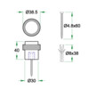 ARTITEC deurstopper vloer o30mm - RVS zwart