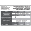 SEWOSY passage de cable DLMC210 - 210 mm ouverture 110  - inox