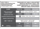 SEWOSY passage de cable DLMC210 - 210 mm ouverture 110  - inox