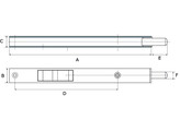 DULIMEX kantschuif 250x20x15mm - verzinkt