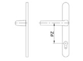 FEKTO 5328F - kruk op binnenplaat - smaldeur - As 92mm - F1