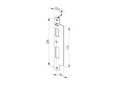 ABLOY EA322 vlakke sluitplaat verchroomd afgerond - 232x40x3mm - met lip 16mm