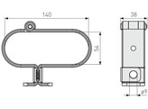 ABUS GateSec Hasp 131/140 - beveiliging voor hekwerk