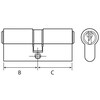 ISEO cylindre F5 - meme fermeture - 50/50