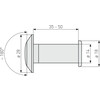 ABUS deurspion 2200 - deurdikte 35-53mm